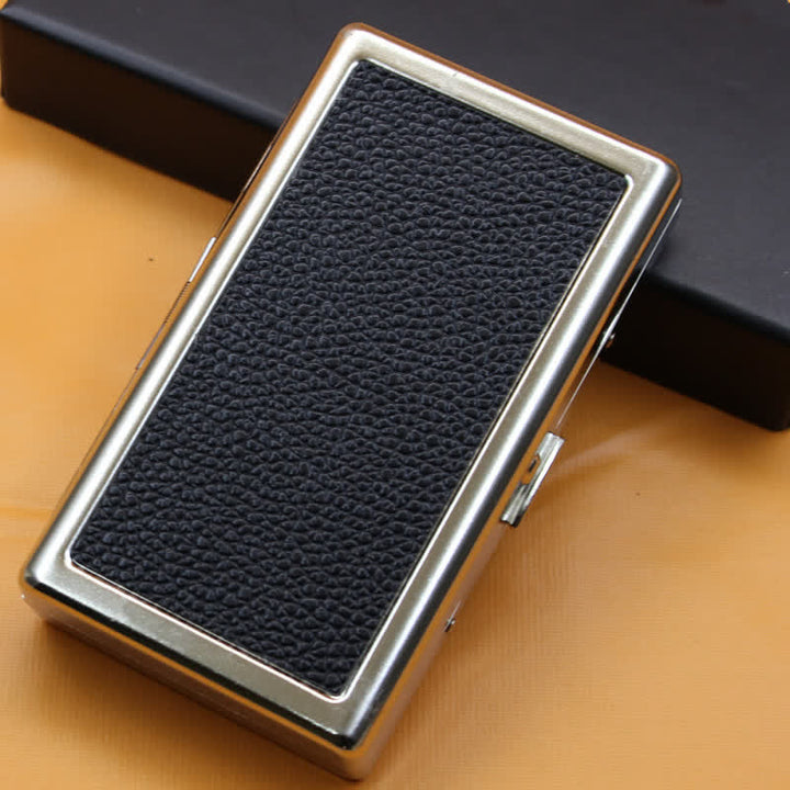Heritage Engraved Portable Hard Cigarette Holder Wallet - Leather Pattern - image 7