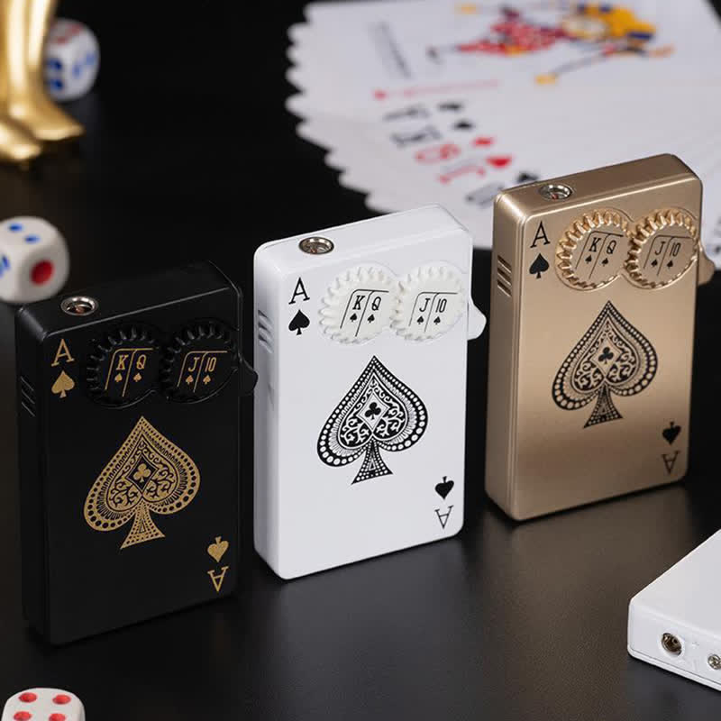 Ace Of Spades Butane Lighter With Fidget Spinner Wheels - image 0