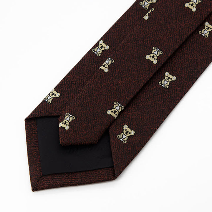 Men's Dark Coffee Lovely Yellow Koala Necktie