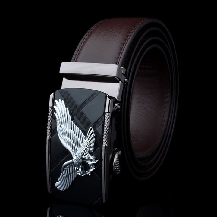 Men's Animal Eagle Automatic Buckle Leather Belt