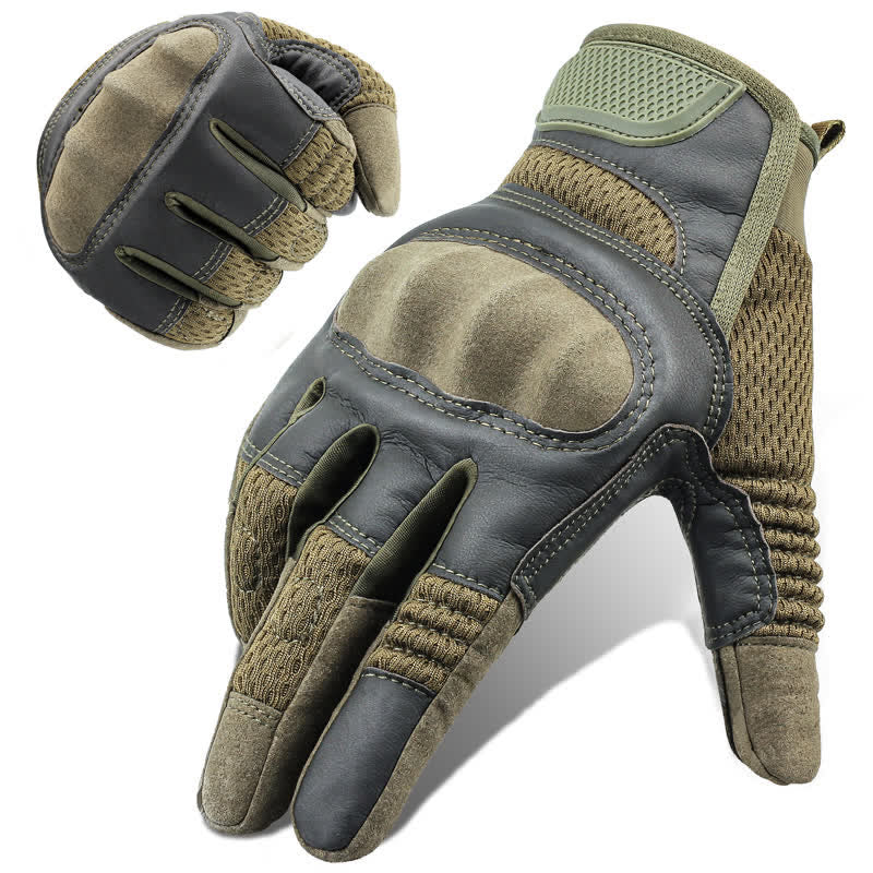 Rubber Hard Knuckle Touch Screen Tactical Gloves