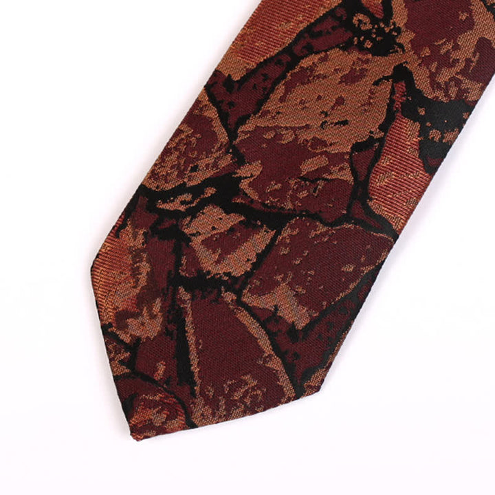 Men's Coffee Abstract Graphic Necktie