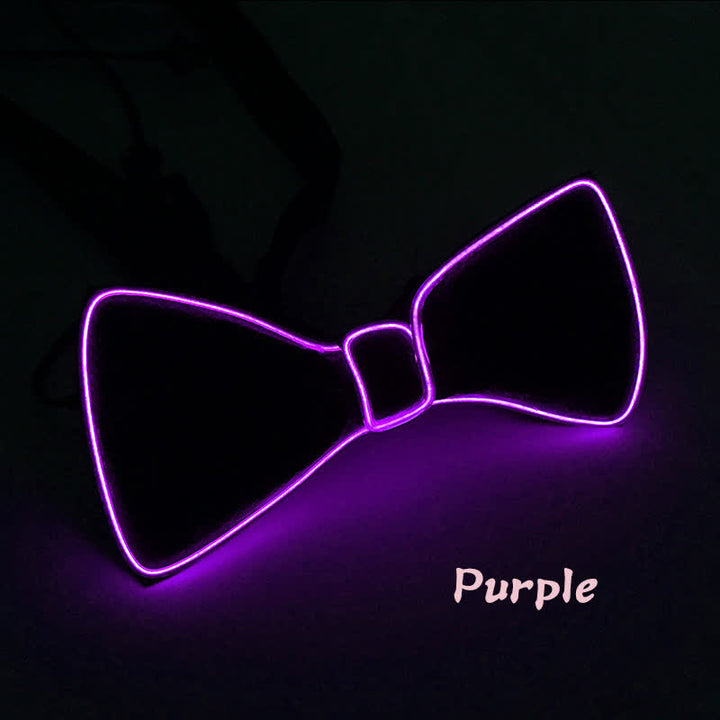 Light Up Blinking LED Glowing Bow Tie