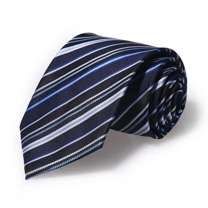 Men's Academy Business Striped Necktie - Blue - image 2