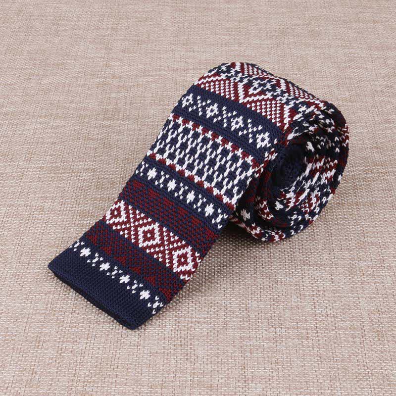 Men's Exotic Skinny Knitted Necktie