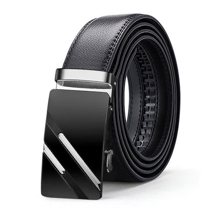 Men's Luxury Embossed Automatic Buckle Leather Belt