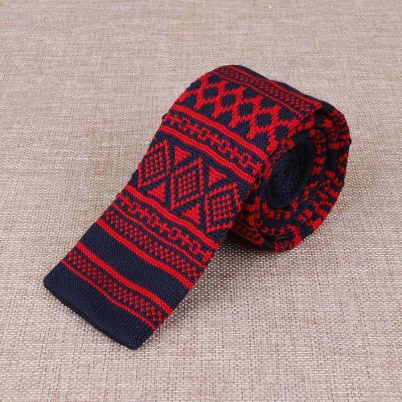 Men's Exotic Skinny Knitted Necktie