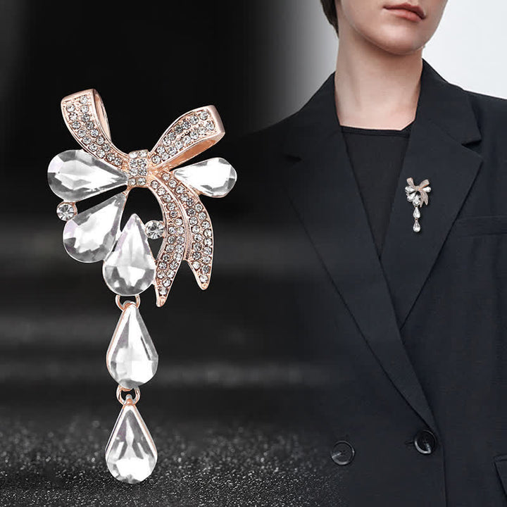 Women's Novelty Teardrop Bowknot Brooch