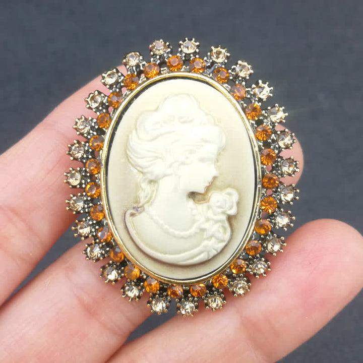 Women's Oval Cameo Beauty Victorian Brooch