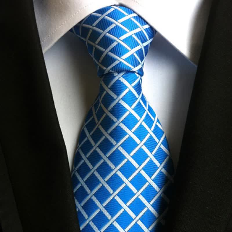 Men's Bright Woven Checked Necktie - image 0