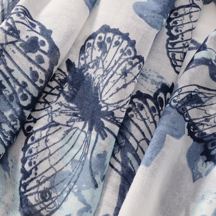 Women's Thin Lovely Butterfly Floral Tassel Scarf - image 4