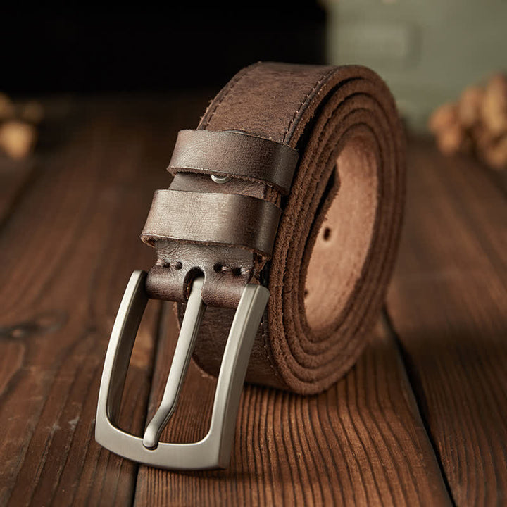 Men's Classic Textured Cowboy Leather Belt