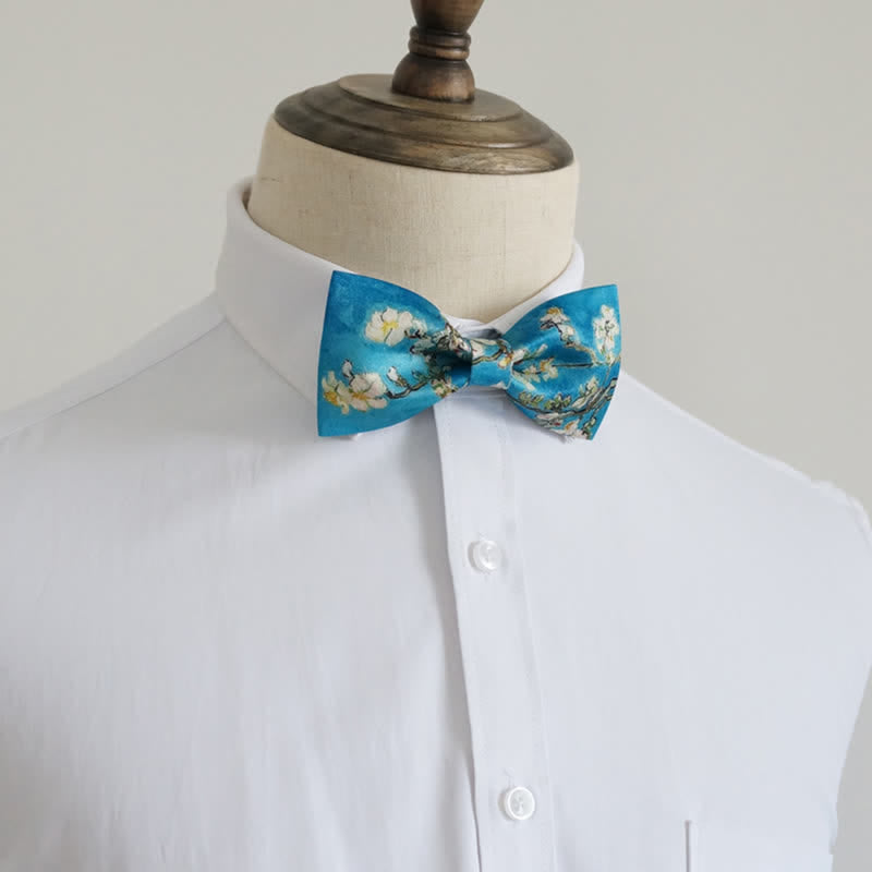 Men's Almond Blossom Tree Art Bow Tie