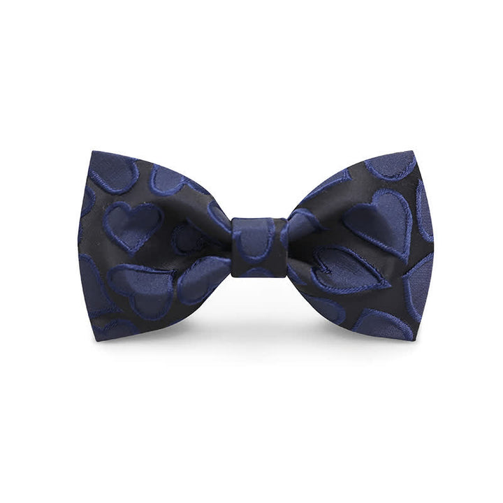 Men's Love Heart Embroidery Bow Tie