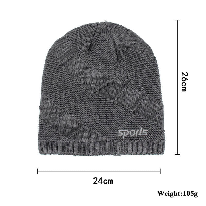 Casual Winter Solid Color Pile Knitted Hat