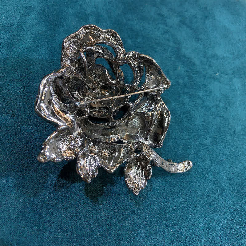 Women's Classy Rose Rhinestone Brooch