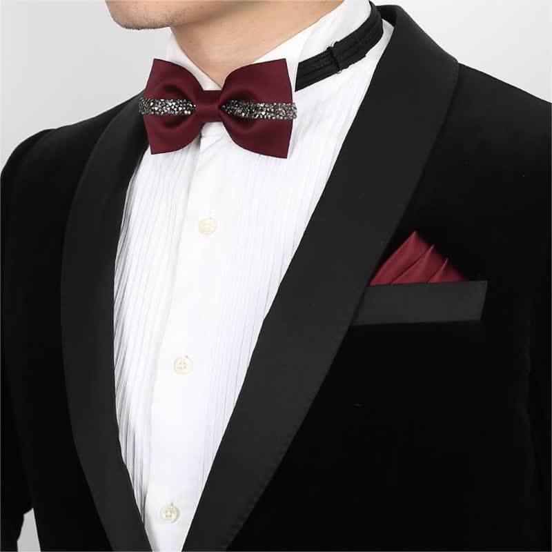 Men's Shining Chain Groom Bow Tie