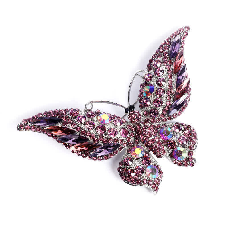 Women's Vintage Butterfly Crystal Brooch