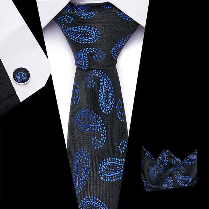 3Pcs Men's Classic Paisley Necktie Set