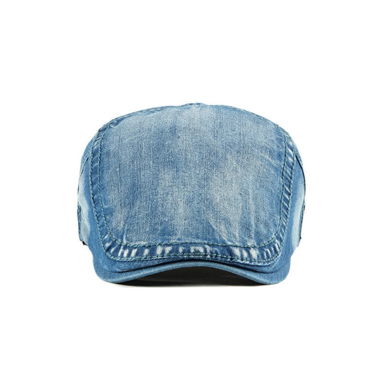 Simple Jean Denim Casquette Beret Cap - image 4