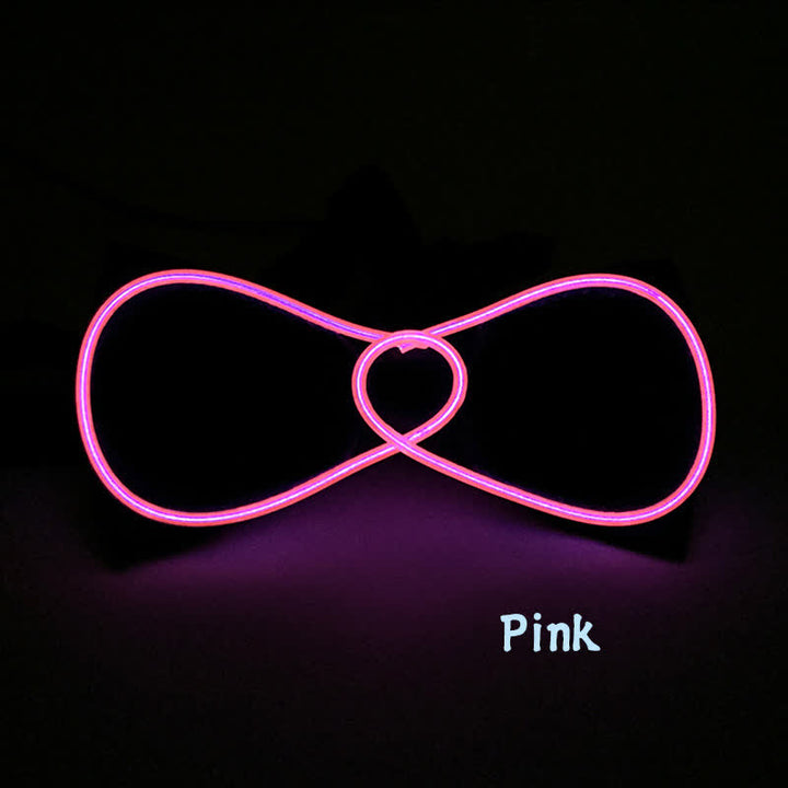 Flashing Round LED Glowing Bow Tie