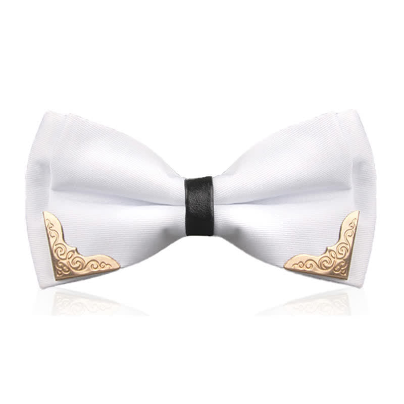 Men's Classic Metal Gold Bow Tie