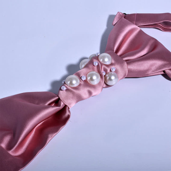 Men's Vintage Look Pearls Wedding Necktie - image 14