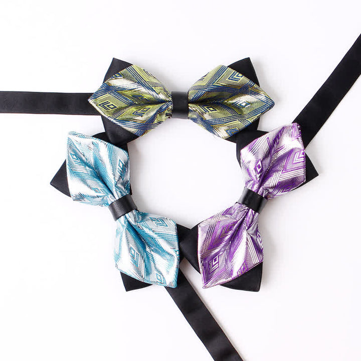 Men's Fancy Modern Diamond Pointy Bow Tie