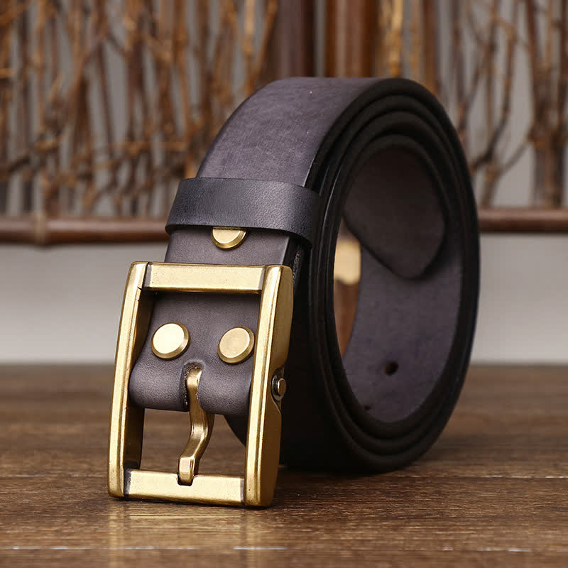 Men's Stud Detail Tough Guy Leather Belt