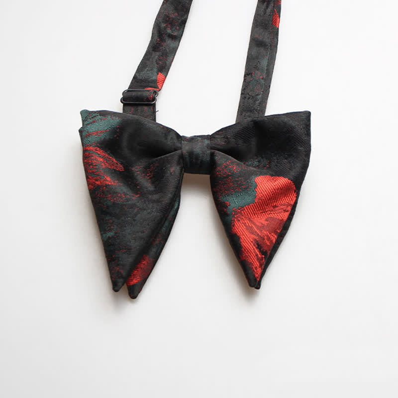 Men's Abstract Floral Oversized Pointed Bow Tie