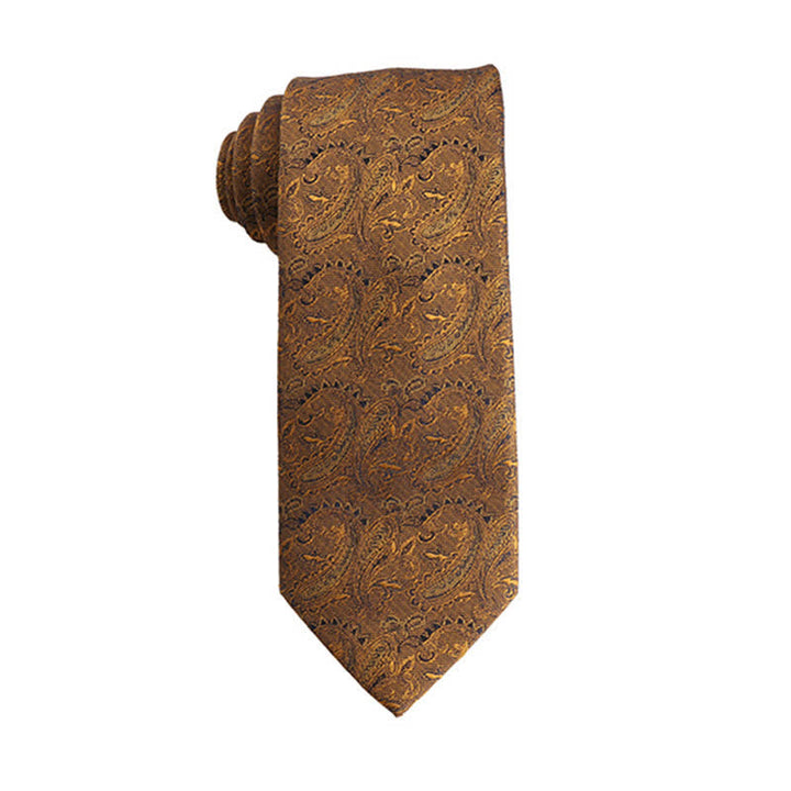 Men's Orange-Red Series Micro Motifs Necktie