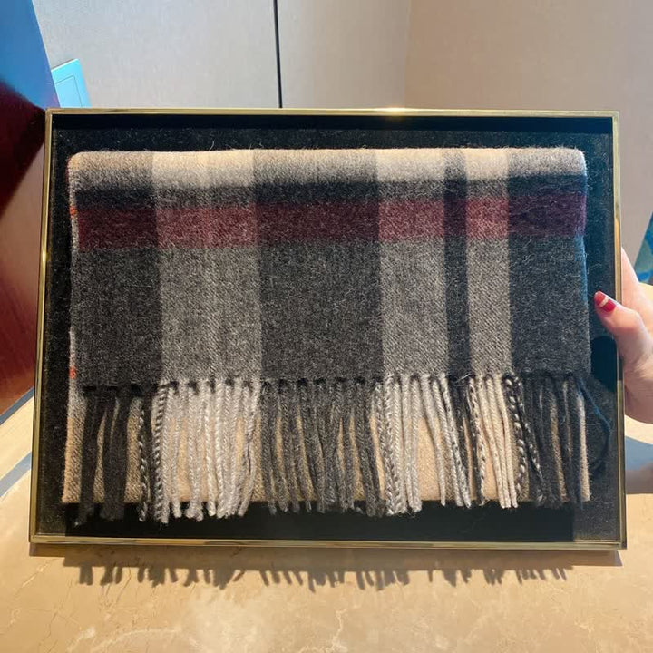 Unisex Lamb Edinburgh Big Warm Plaid Scarf - image 27