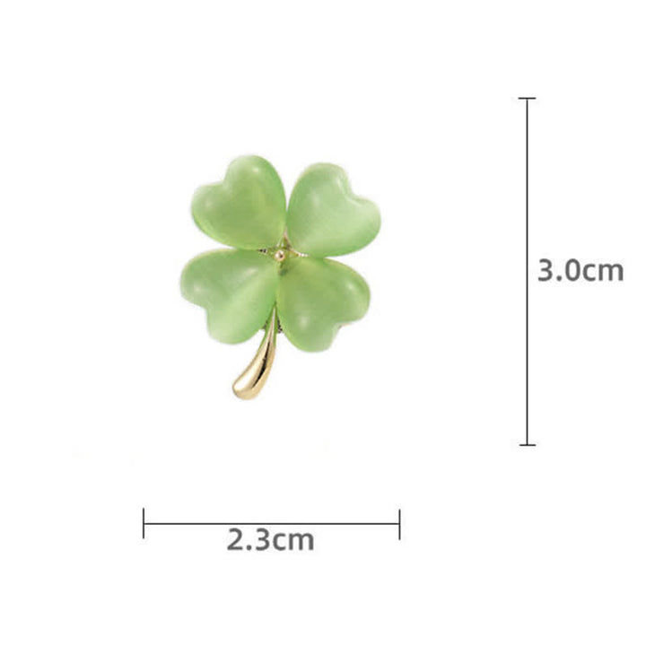 Women's Lucky Four-Leaf Clovers Brooch