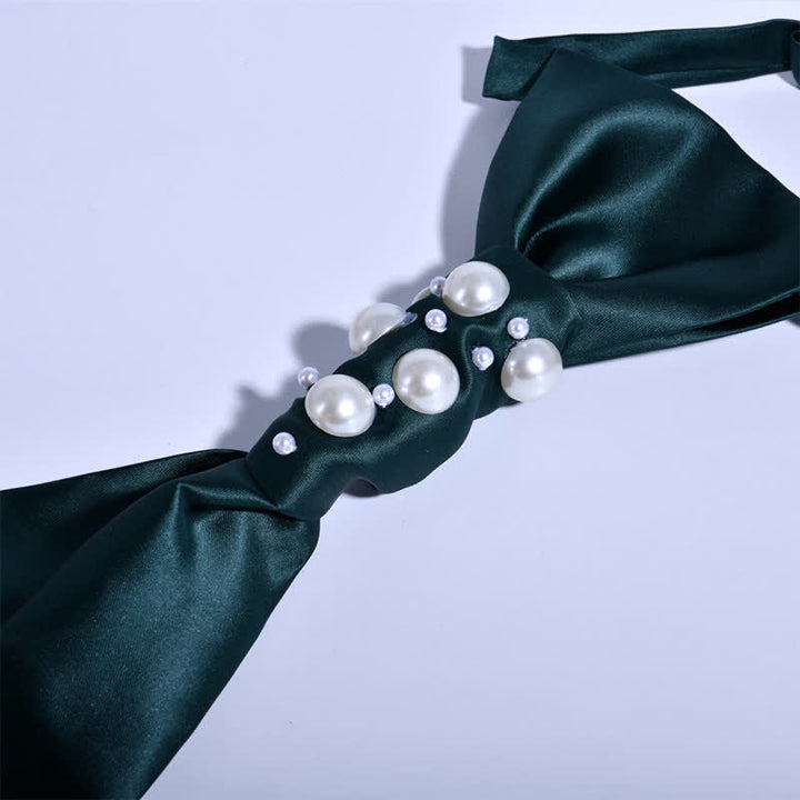 Men's Vintage Look Pearls Wedding Necktie - image 20