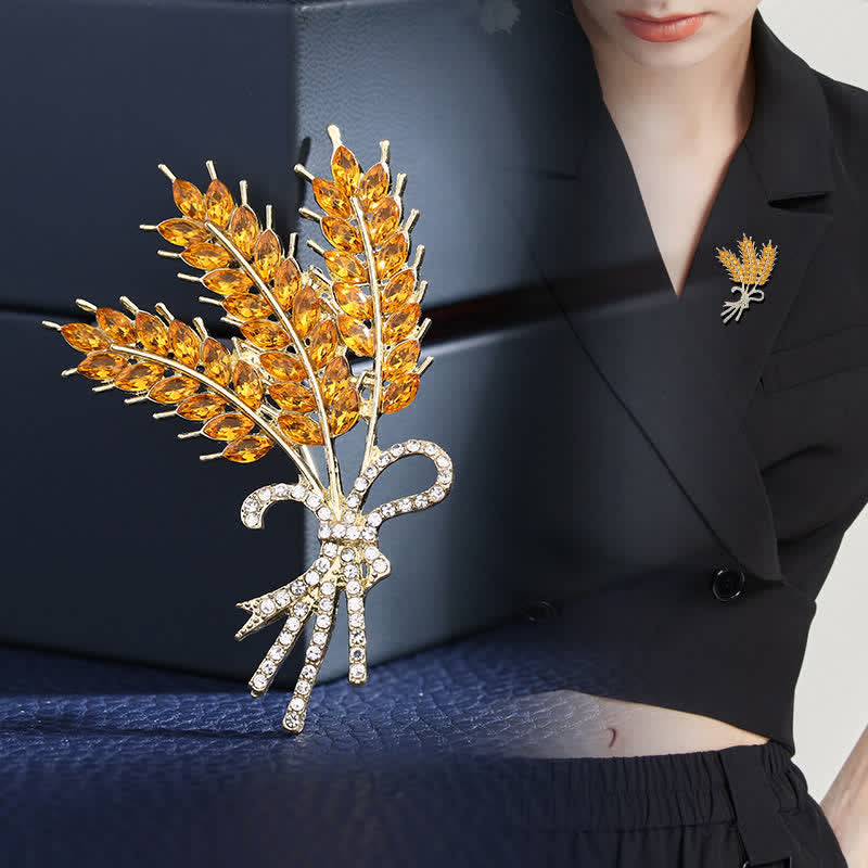 Women's Shiny Wheat Bowknot Brooch