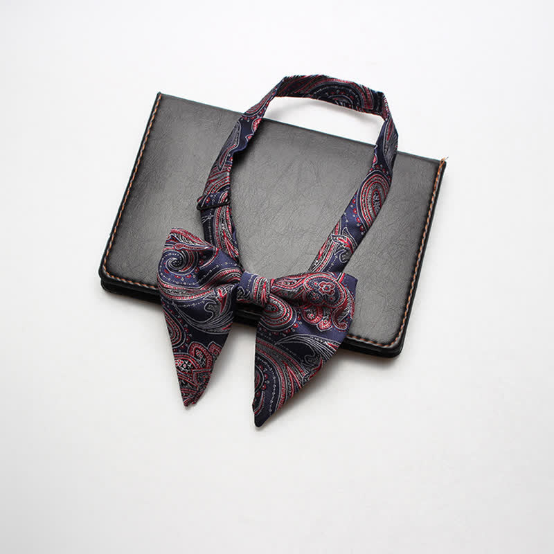 Men's Exotic Paisley Oversized Pointed Bow Tie