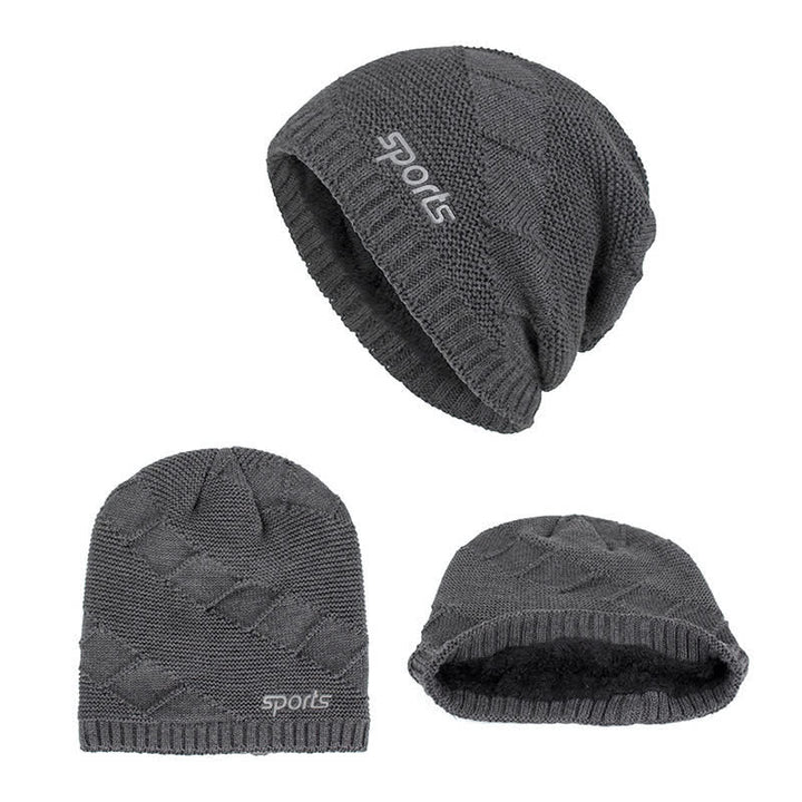 Casual Winter Solid Color Pile Knitted Hat