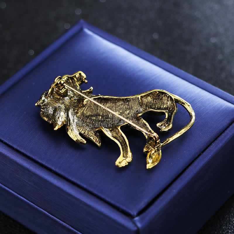 Men's Antique Retro Lion Brooch