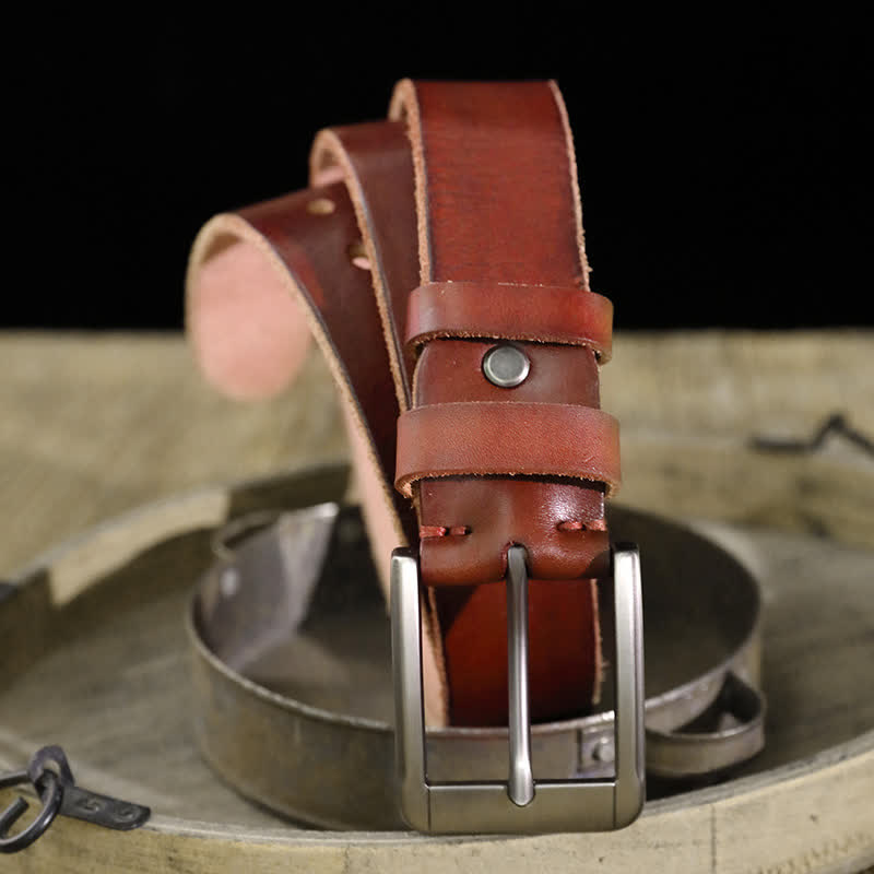 Men's Original Personalized Leather Belt - Brown - 46 - image 8