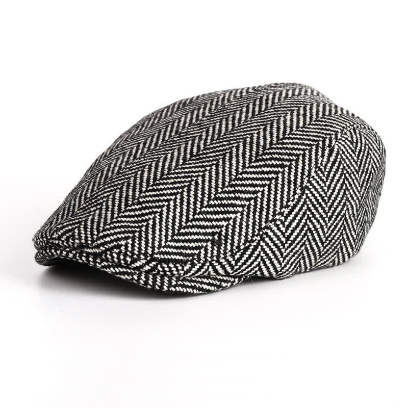 Herringbone Octagonal Cap Flat Cap Beret