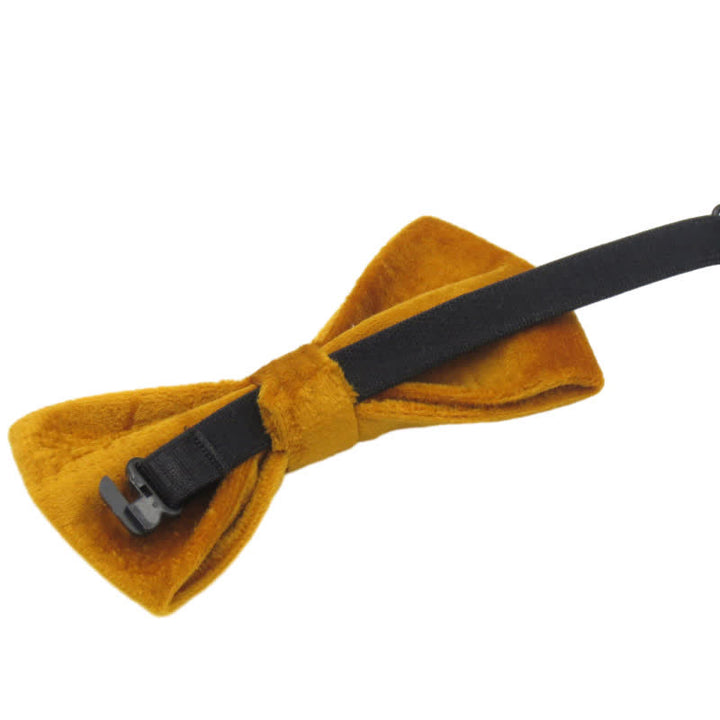 Men's Solid Color Formal Velvet Bow Tie