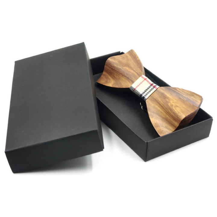 Men's Classy 3D Curved Wooden Bow Tie