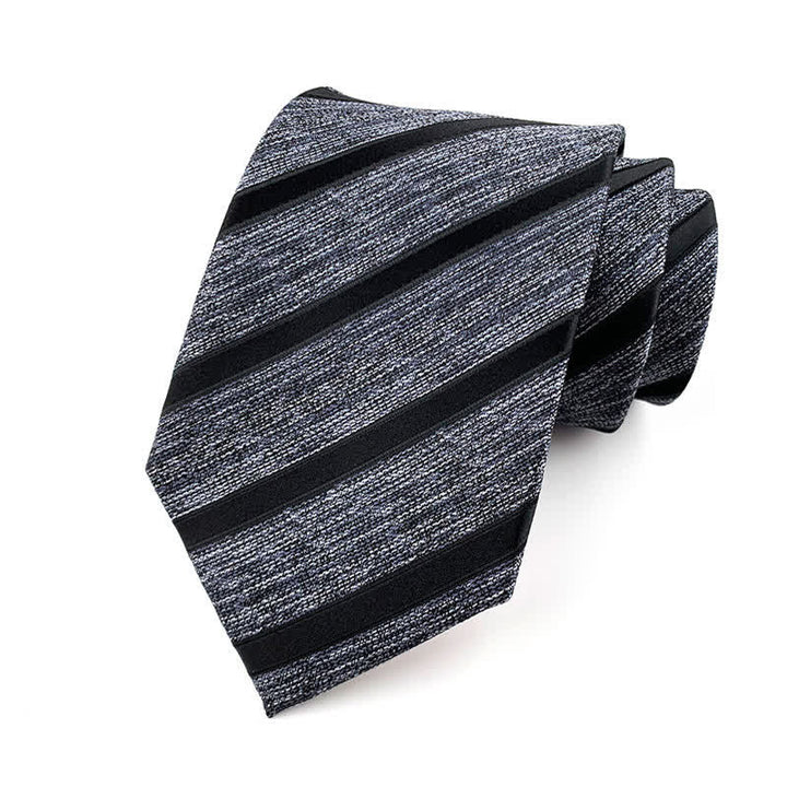 Men's Classic Thin Striped Necktie - Gray - image 8