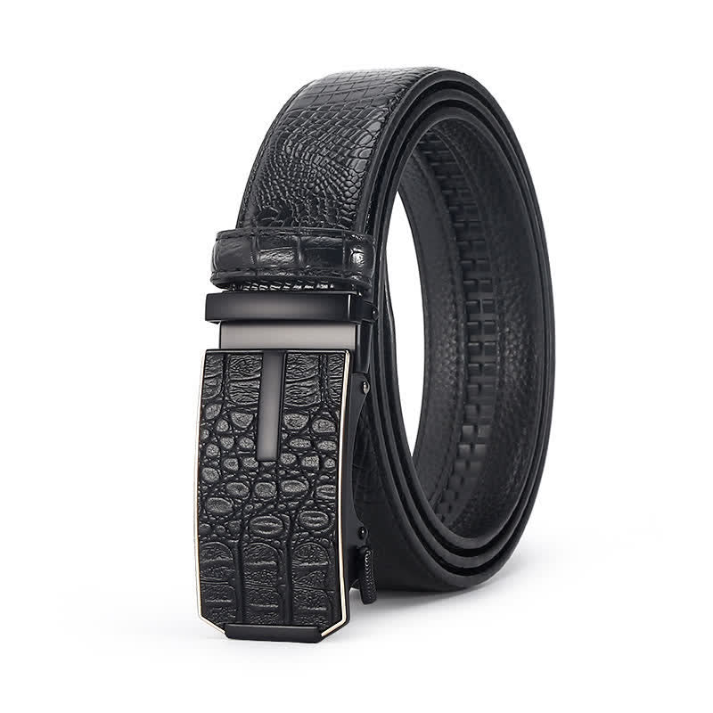 Men's Luxury Crocodile Skin Pattern Leather Belt