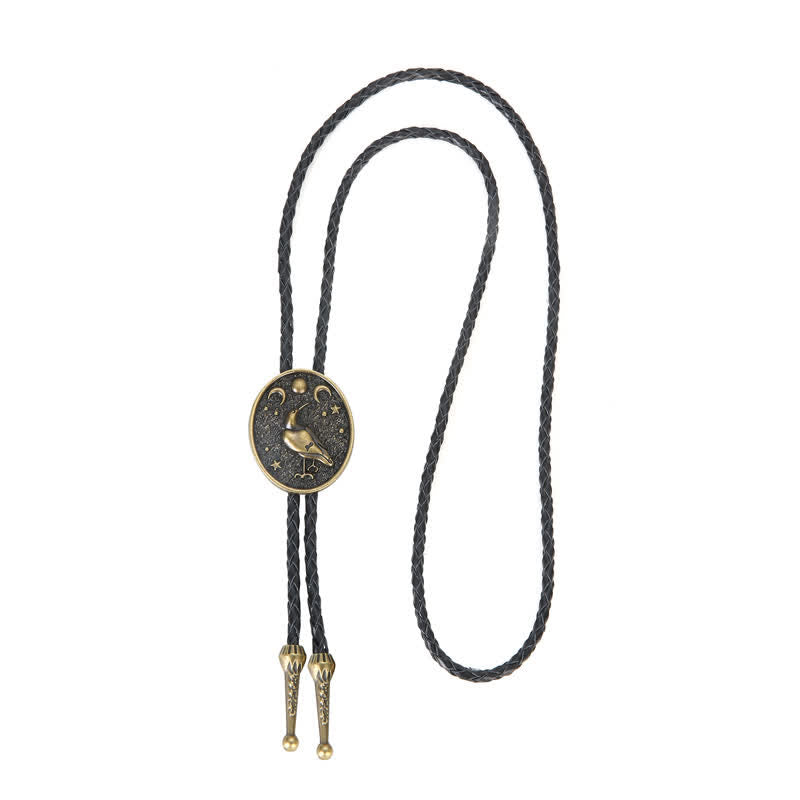 Simple Stars Moon Trendy Bird Bolo Tie