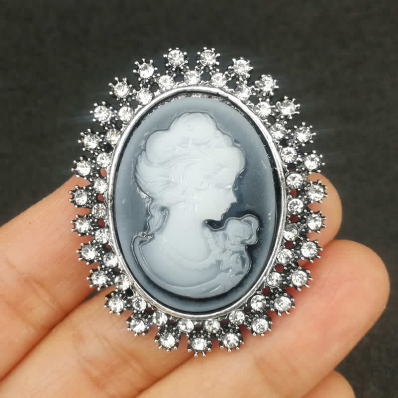 Women's Oval Cameo Beauty Victorian Brooch