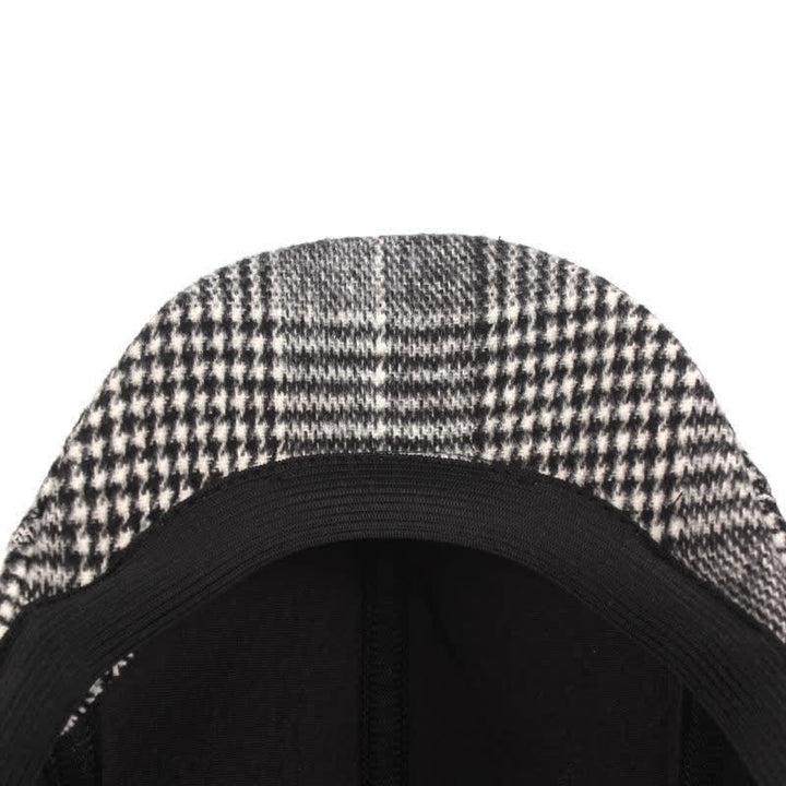 Men's Classic Plaid Cotton Beret Cap