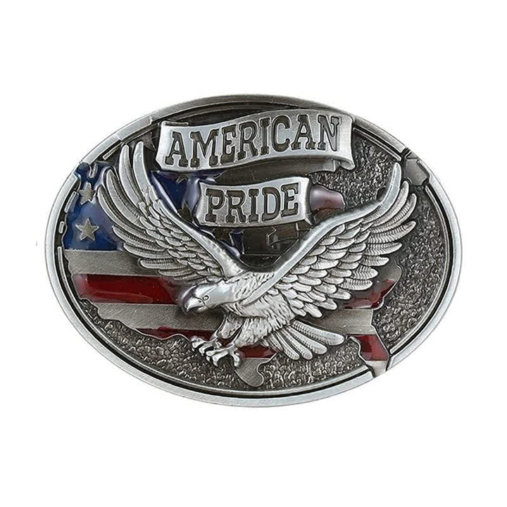 Men's DIY American Pride Eagle Buckle Leather Belt