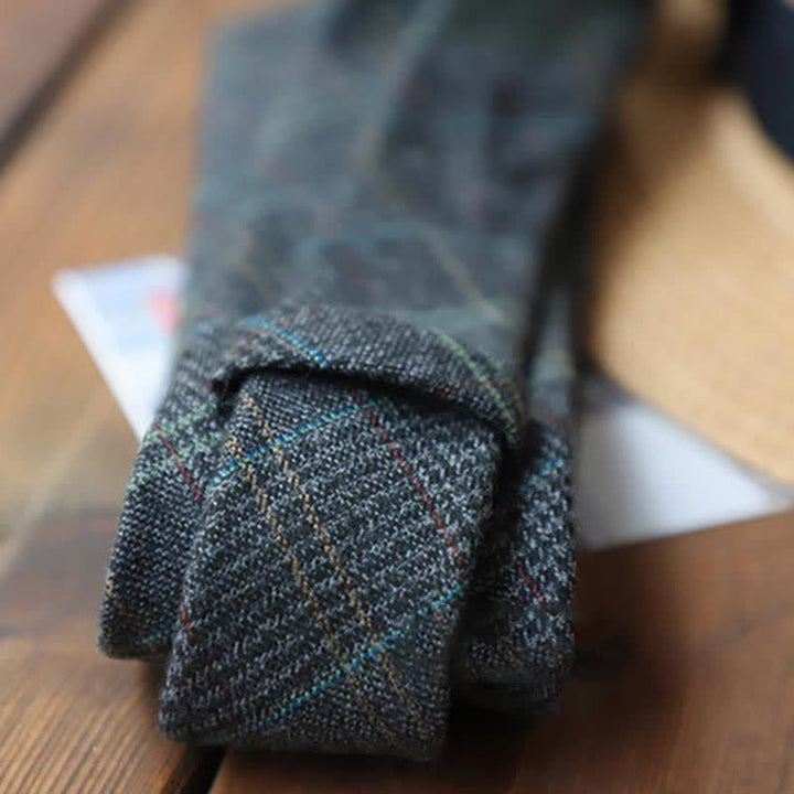 Men's Retro Zipper Tie Plaid Necktie - image 3