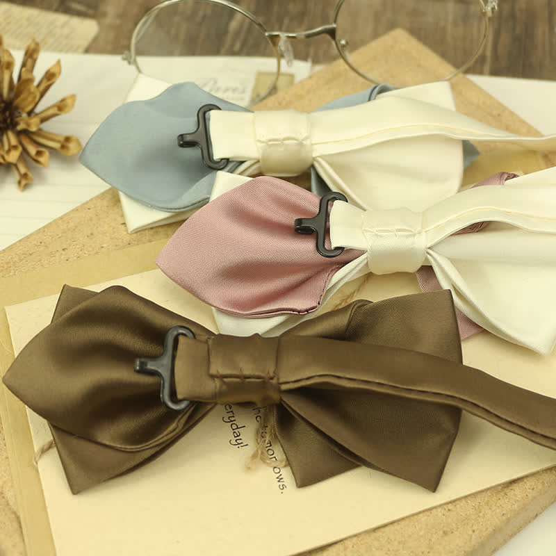 Men's Two Tone Colour Blocking Bow Tie